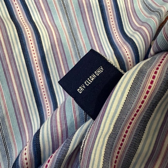 ROBERT GRAHAM Contrast-Trim Striped Button-Up Shirt Multi Embroidered - Picture 9 of 10